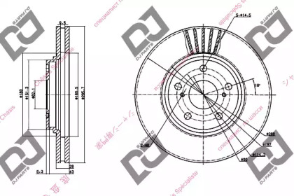 Тормозной диск DJ PARTS BD1291